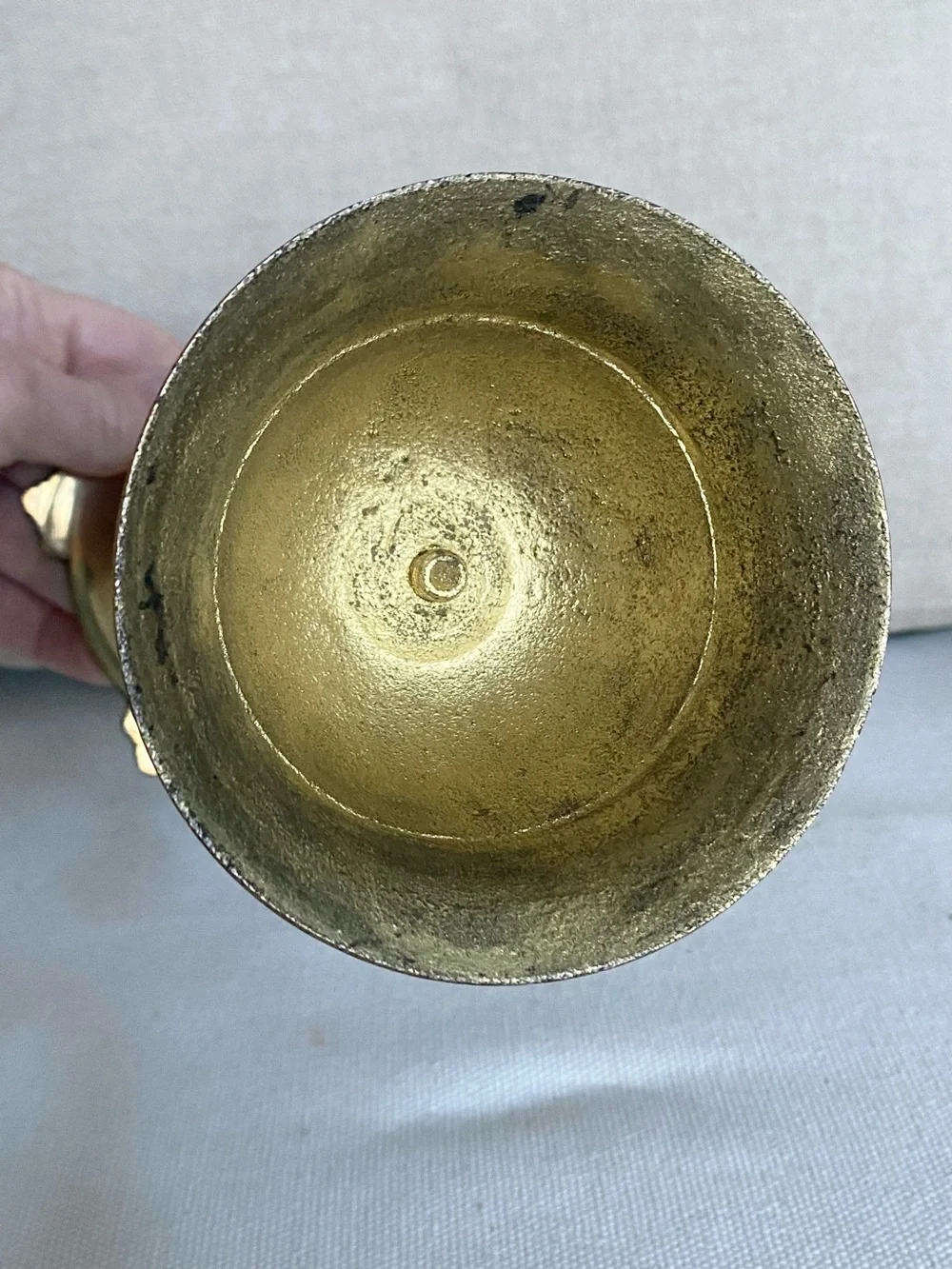 10” Vintage Solid Brass Nilavilakku Diya Oil Lamp Traditional Indian Pooja Decor
